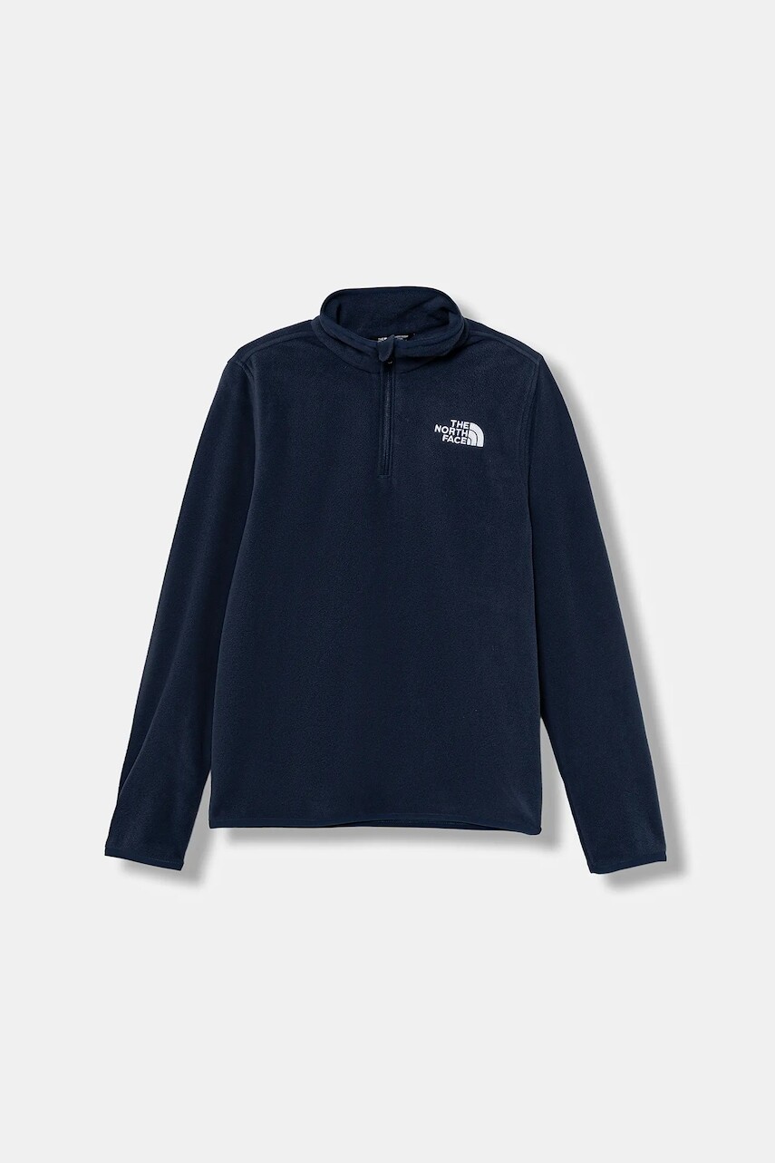 Detská mikina The North Face TEEN GLACIER 1/4 ZIP PULLOVER tmavomodrá farba, jednofarebná, NF0A8CVG8K21
