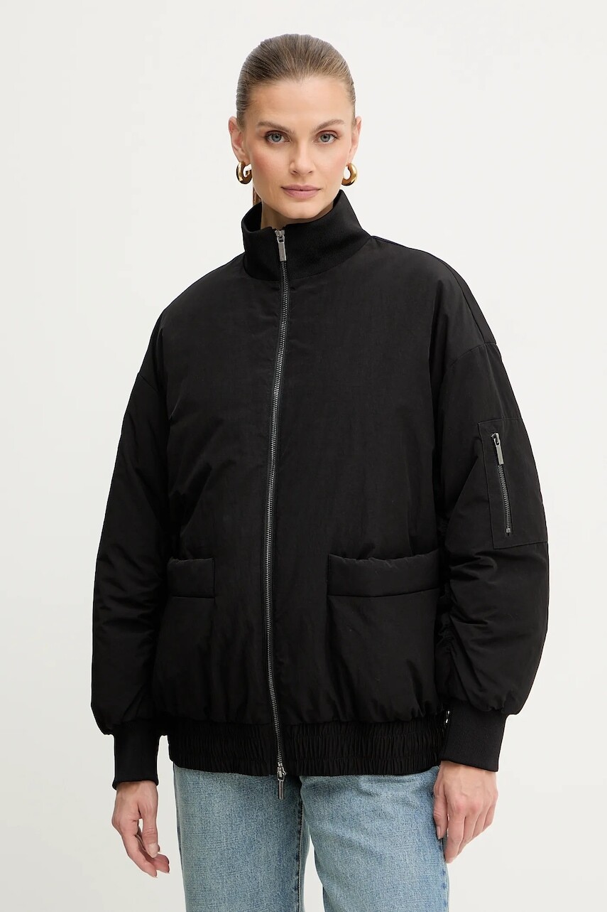 Bunda Armani Exchange čierna farba, zimná, oversize, XW000670 AF16210