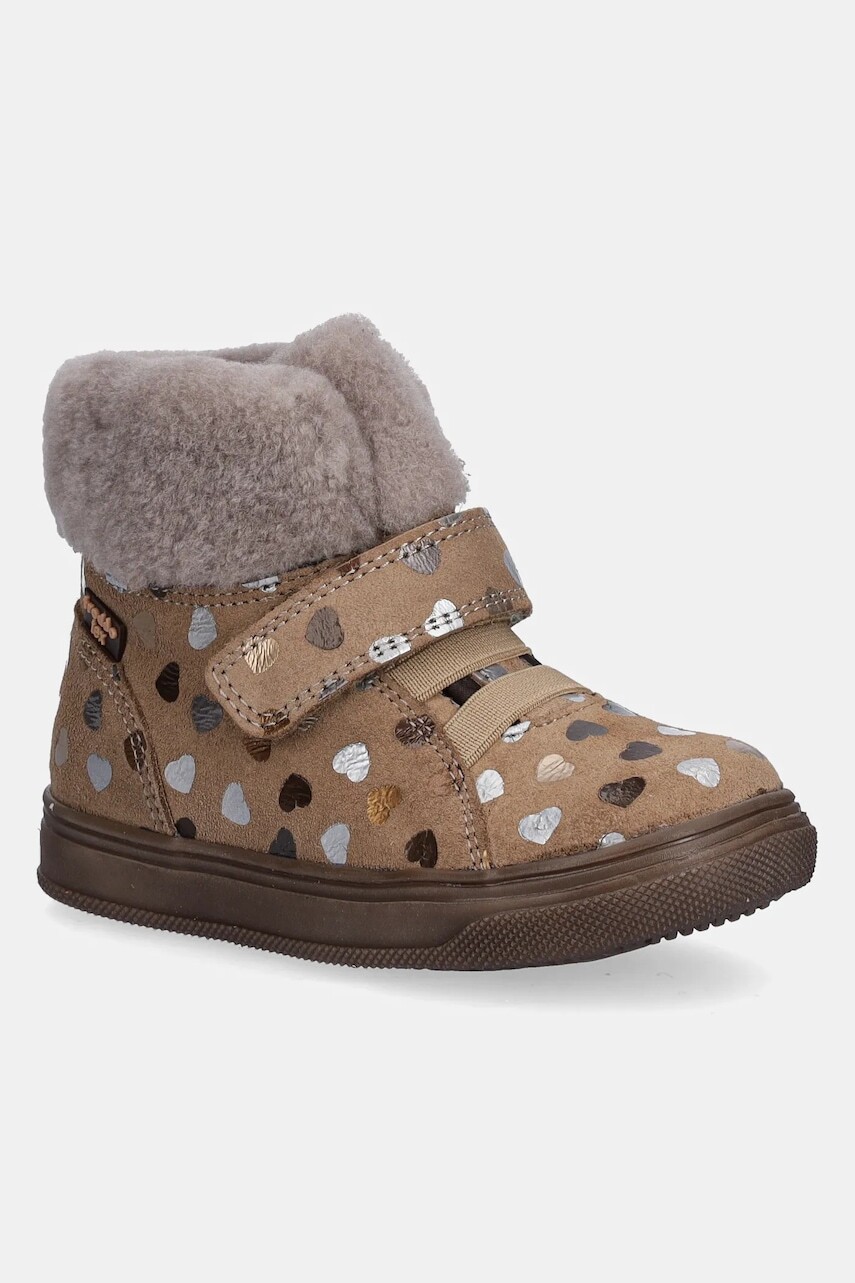 Detské zimné semišové topánky Froddo BASCO TEX béžová farba, G2110144