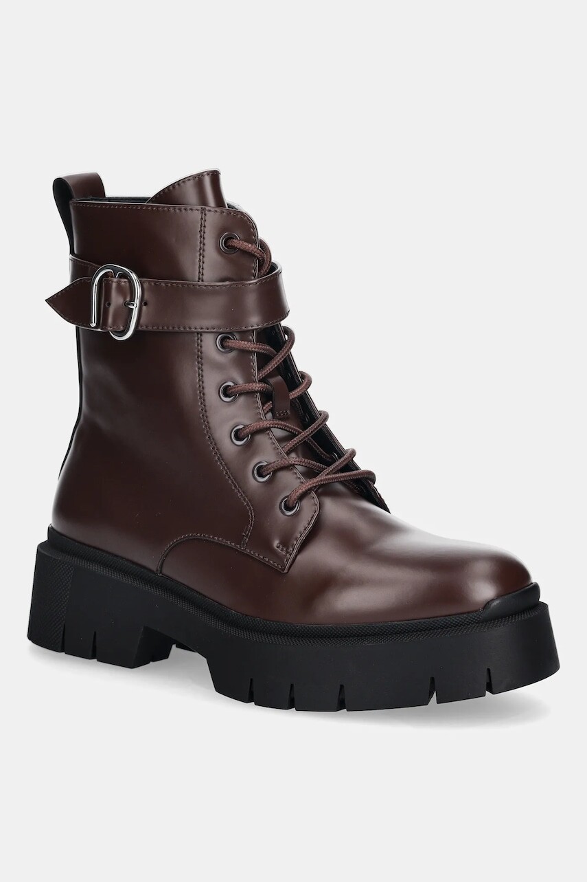 Workery HUGO Kris hnedá farba, na platforme, 50552730