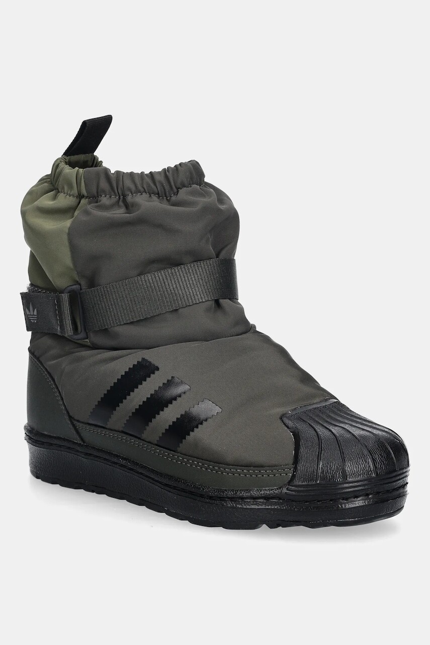 Detské snehule adidas Originals SUPERSTAR 360 WTR BOOT zelená farba, JQ7950