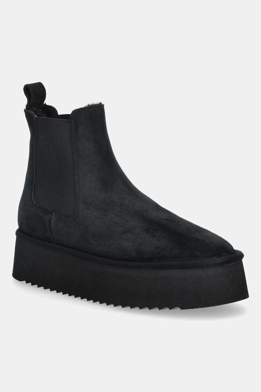 Semišové snehule Copenhagen čierna farba, CPH259 black