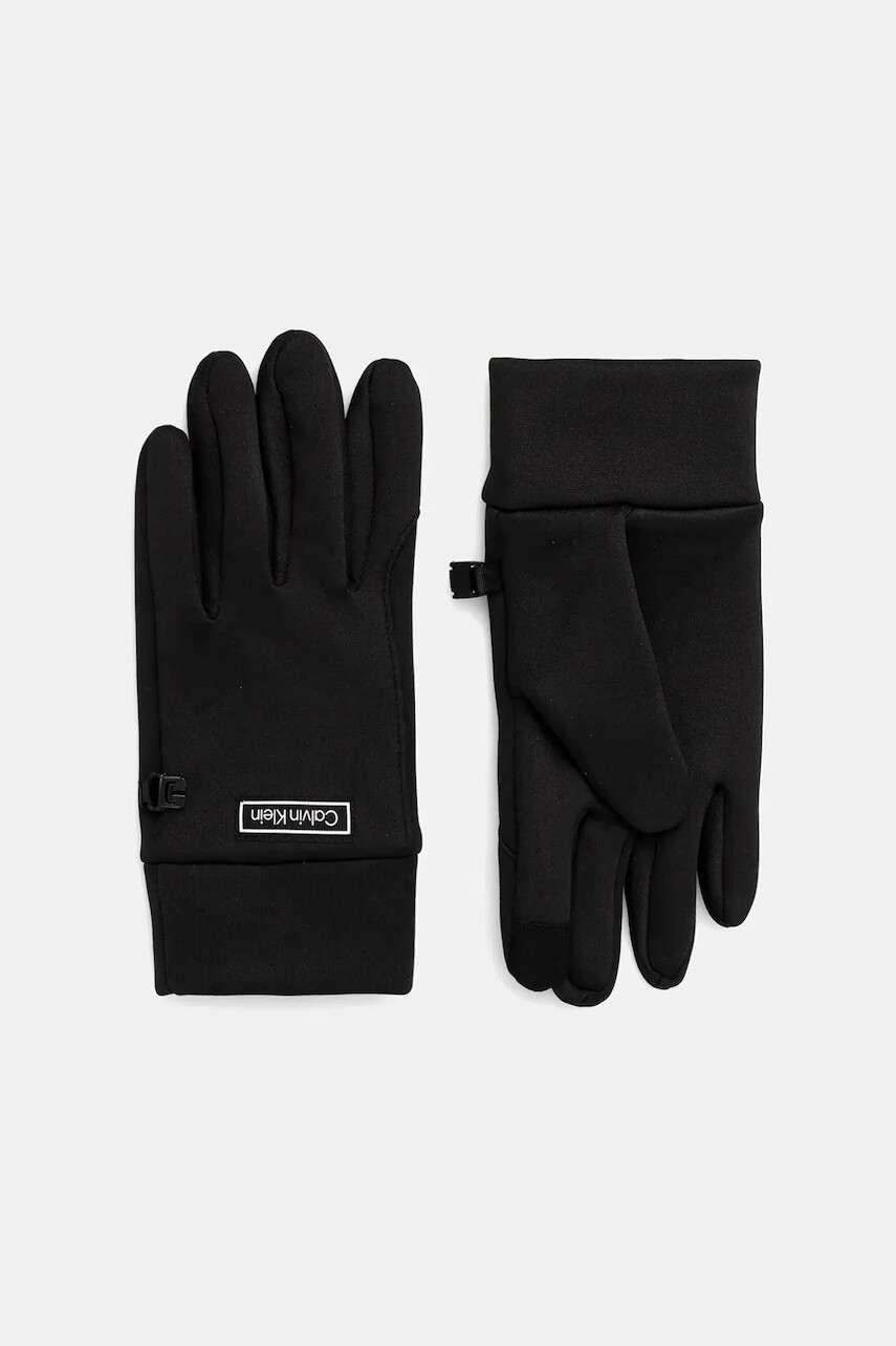 Rukavice Calvin Klein čierna farba, LV04D8039G