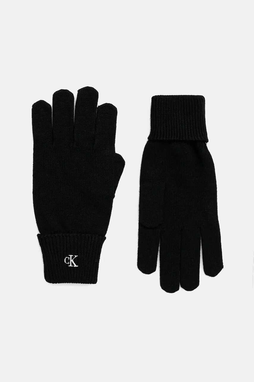 Rukavice Calvin Klein čierna farba, LV14F8021G