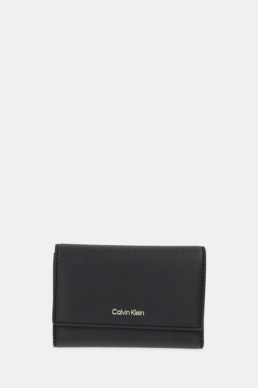 Peňaženka Calvin Klein dámska, čierna farba, LV04F1117G