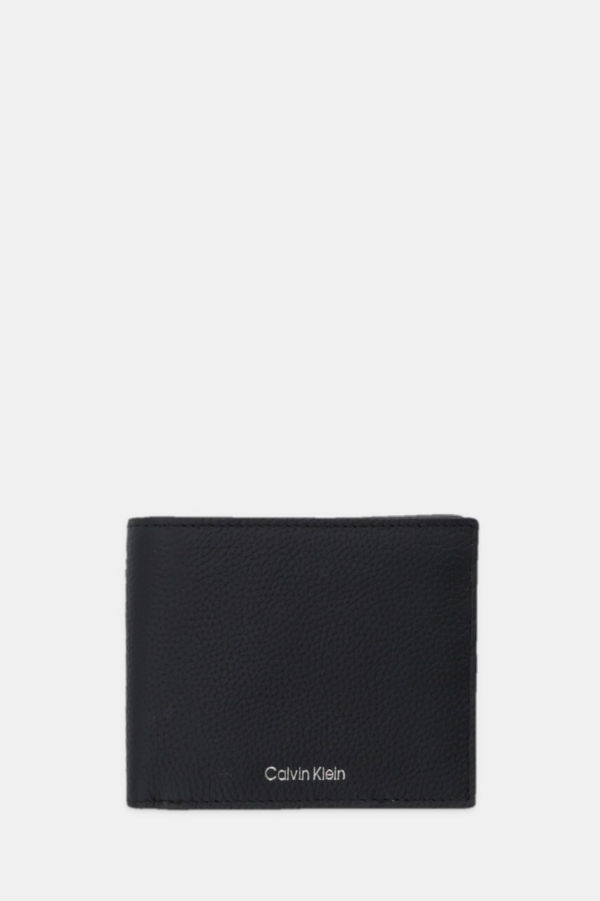 Kožená peňaženka Calvin Klein čierna farba, LV04D1062G
