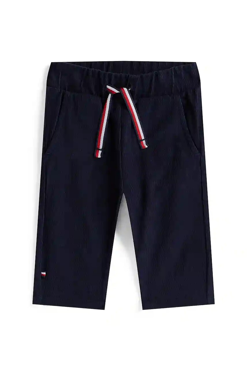 Detské bavlnené nohavičky Tommy Hilfiger tmavomodrá farba, jednofarebné, KN0KN02053