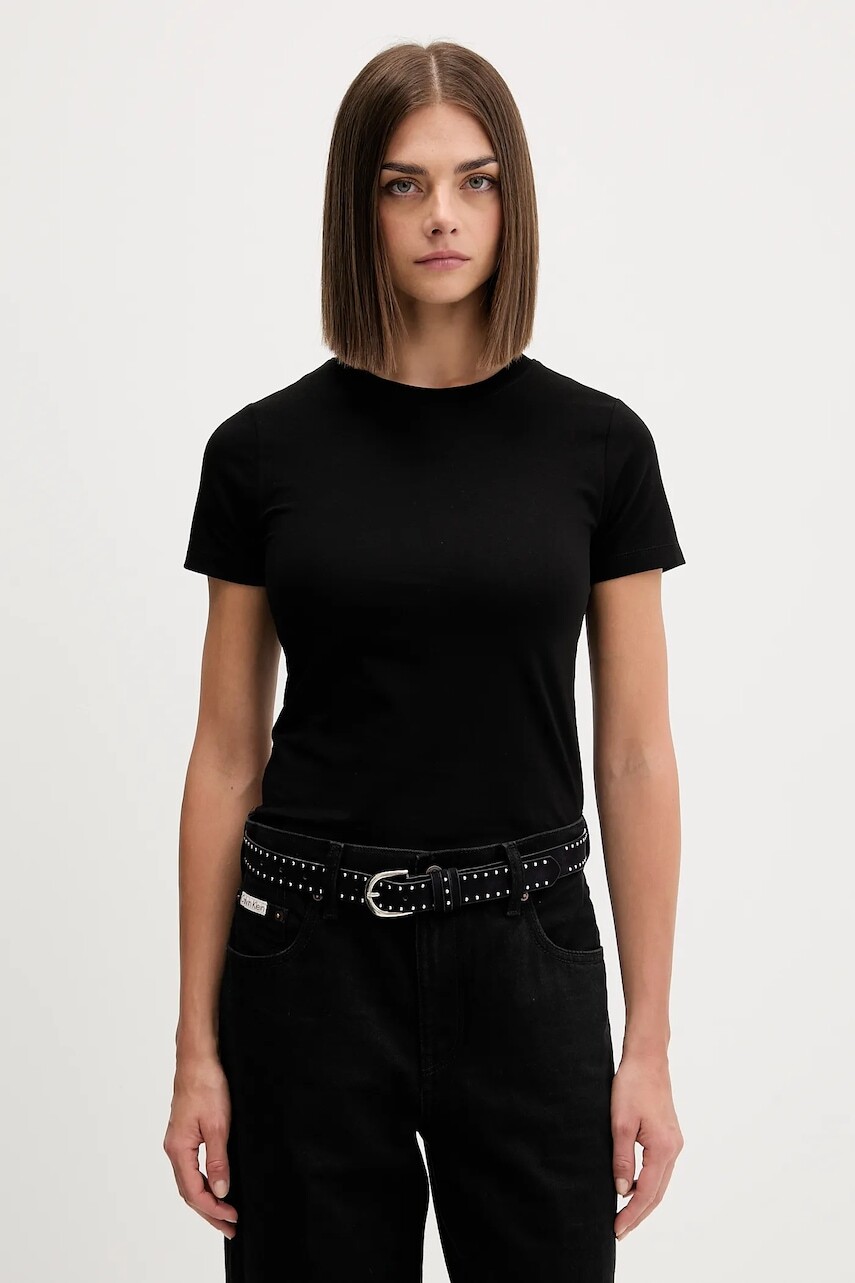 Tričko Guess Jeans dámske, čierna farba, W5BI57 J1314