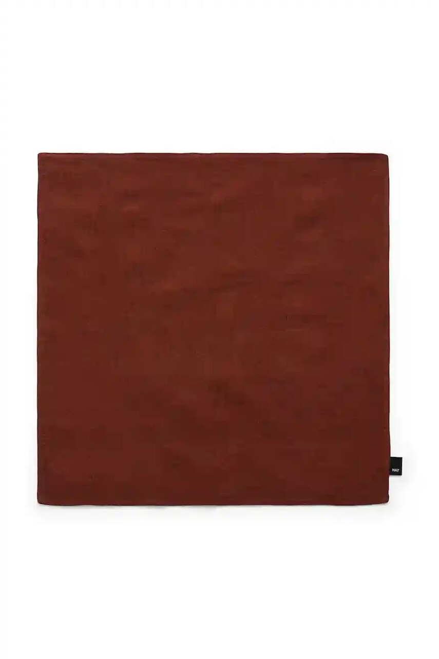 Obliečka na vankúš s prímesou ľanu HAY Linen 50 x 50 cm bordová farba