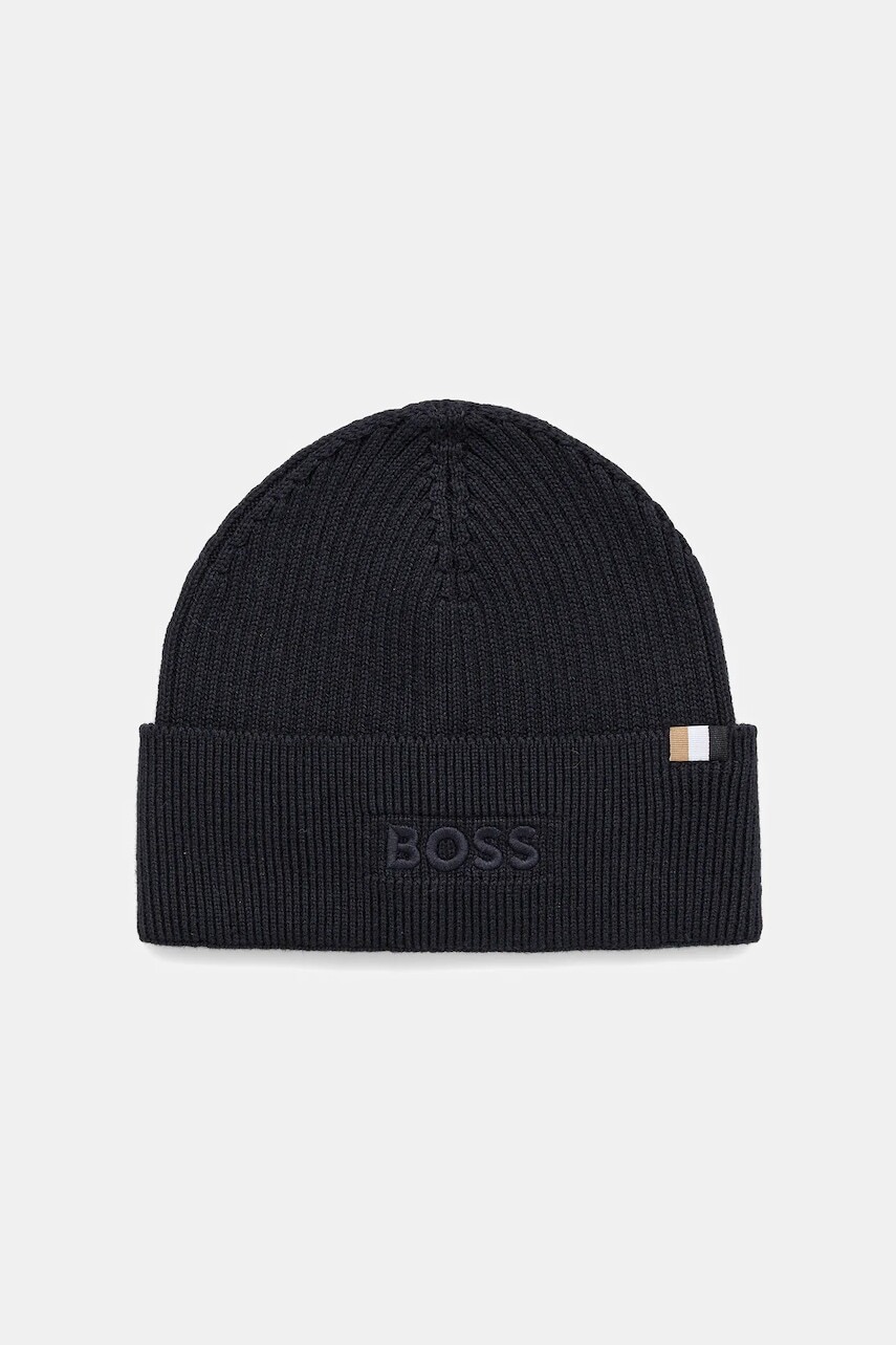Čiapka BOSS tmavomodrá farba, 50522427