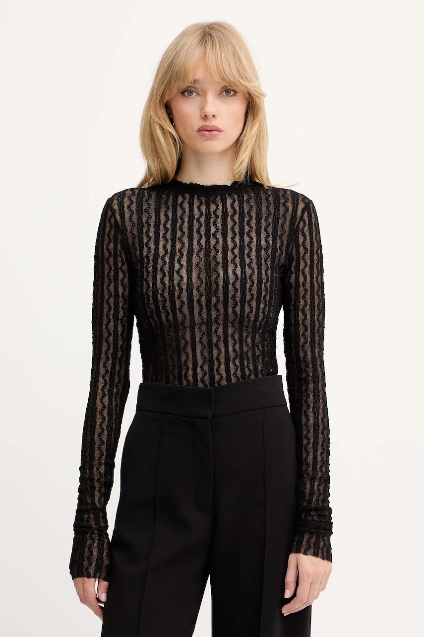 Blúzka MAX&Co. čierna farba, jednofarebná, 2526946013200