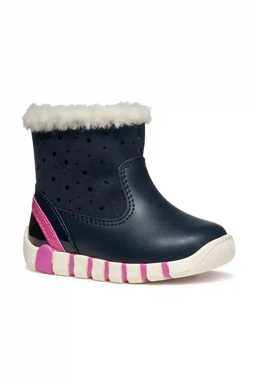 Detské zimné topánky Geox IUPIDOO tmavomodrá farba, B5658A.0DHBC