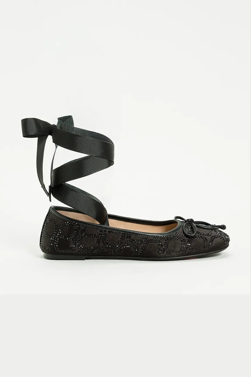 Detské balerínky Twinset čierna farba, 252GCJ030