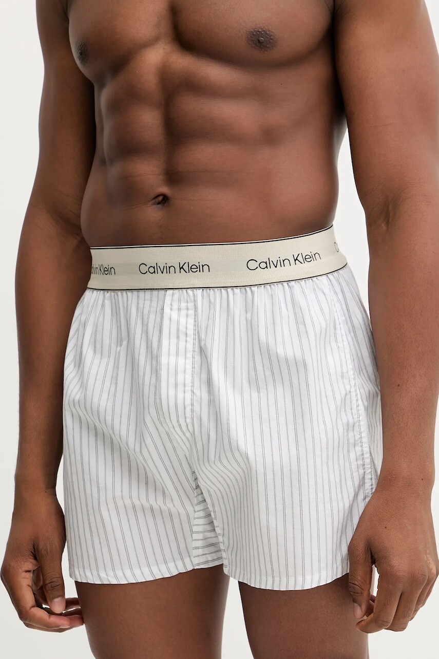 Bavlnené boxerky Calvin Klein Underwear biela farba, LV00NM2945