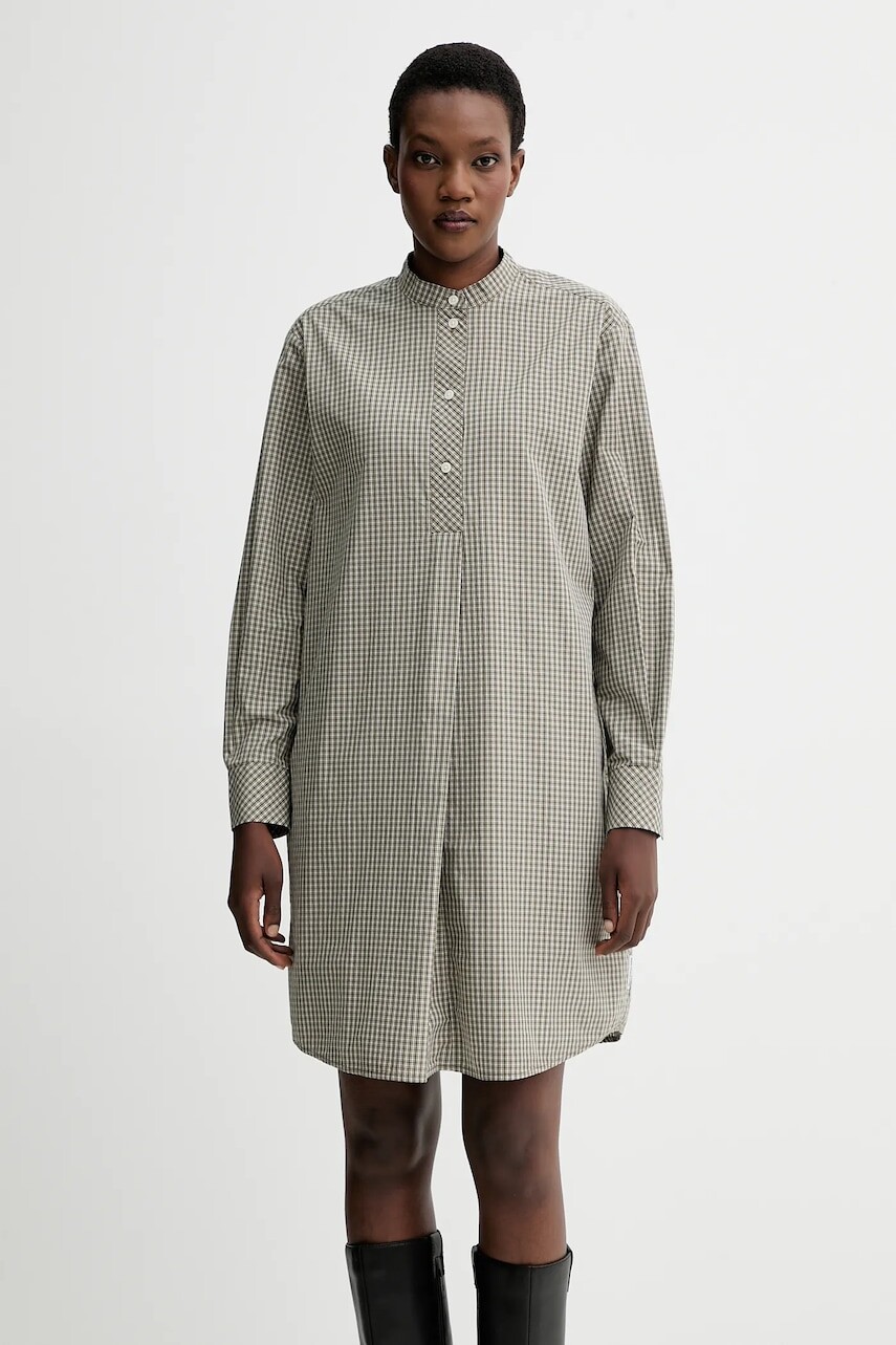 Bavlnené šaty Marc O'Polo zelená farba, mini, oversize, 5000007196