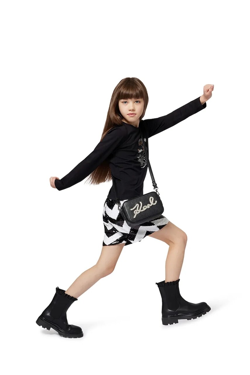 Detská kabelka Karl Lagerfeld čierna farba, Z31022