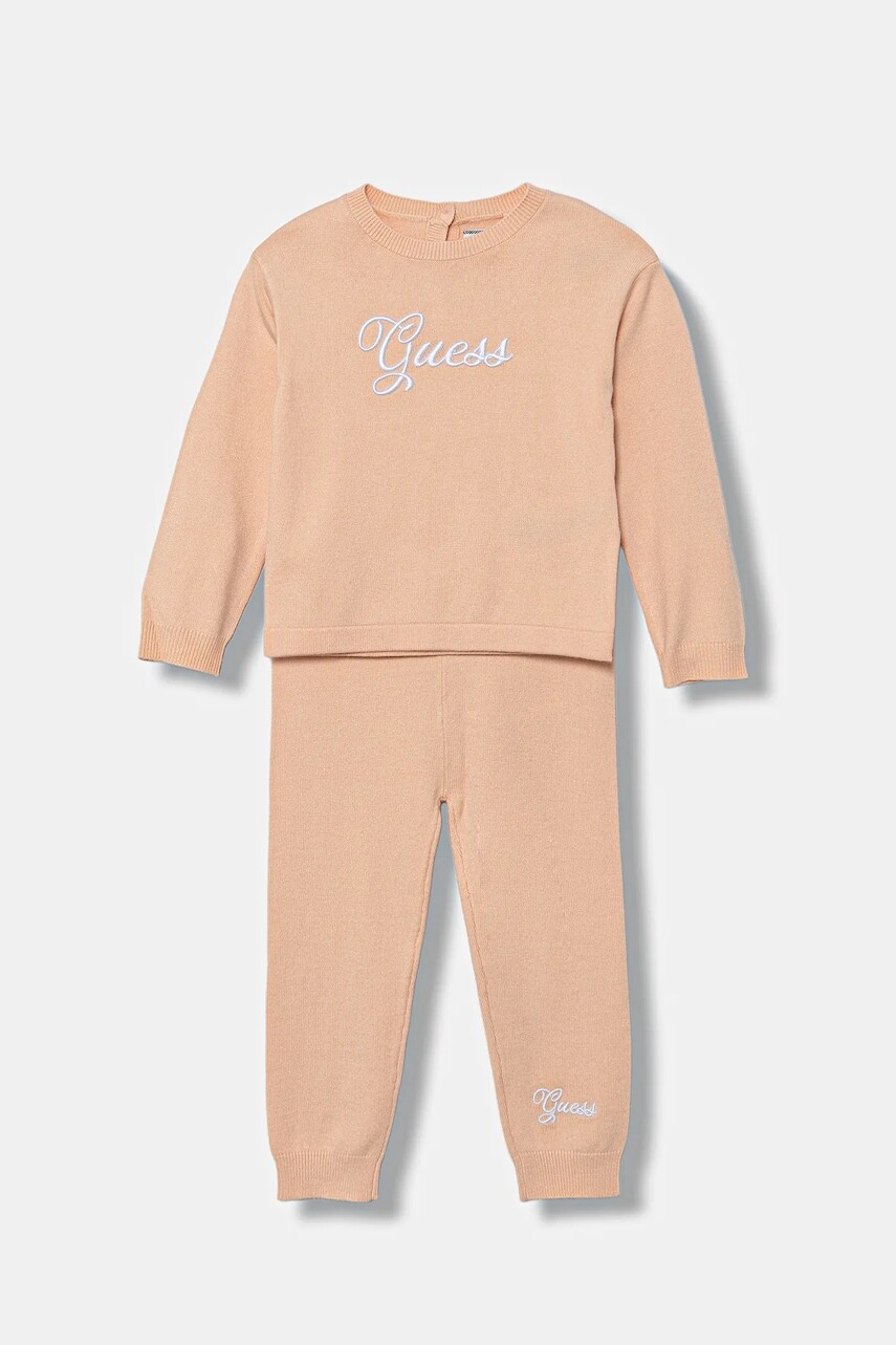 Tepláková súprava pre bábätká Guess 2-pak oranžová farba, A5BG07 Z2V42