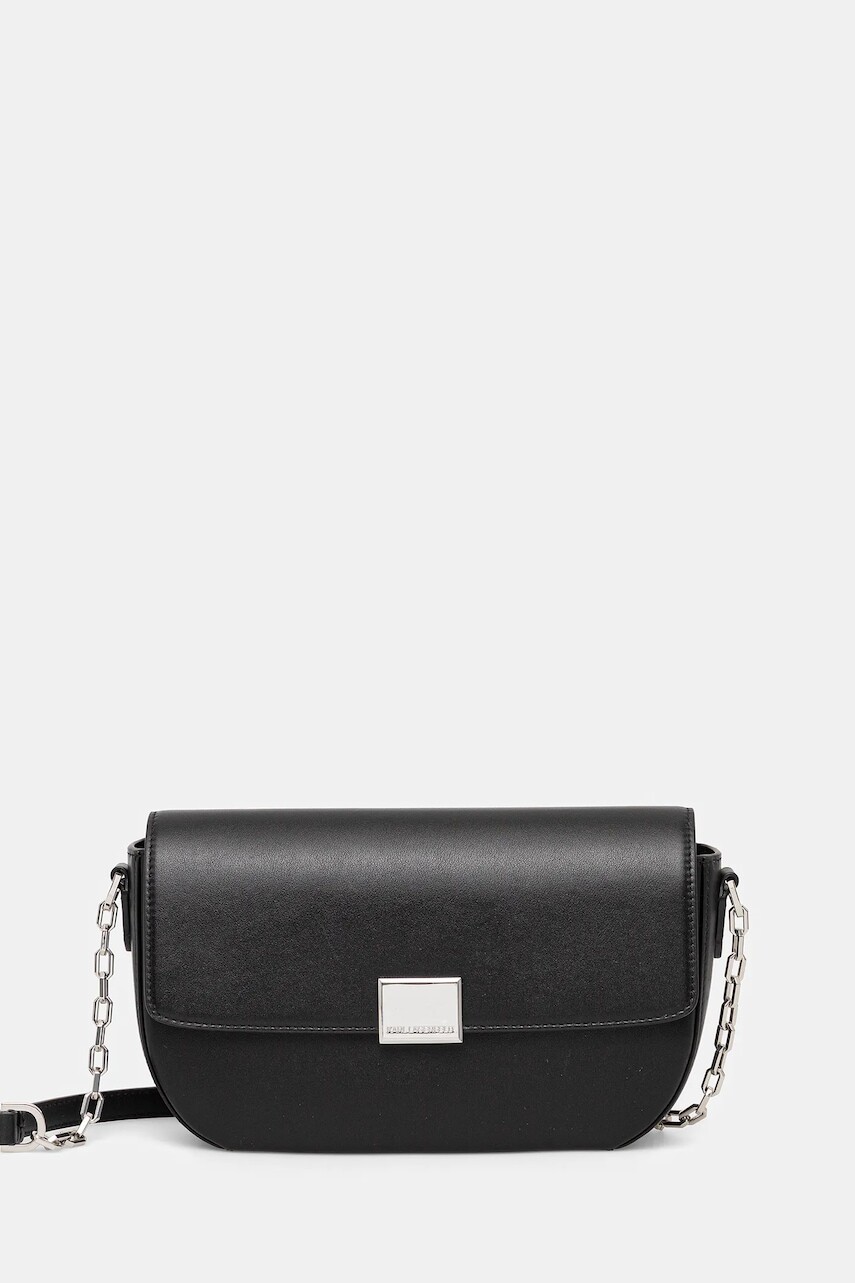 Kožená kabelka Karl Lagerfeld čierna farba, A4W30262