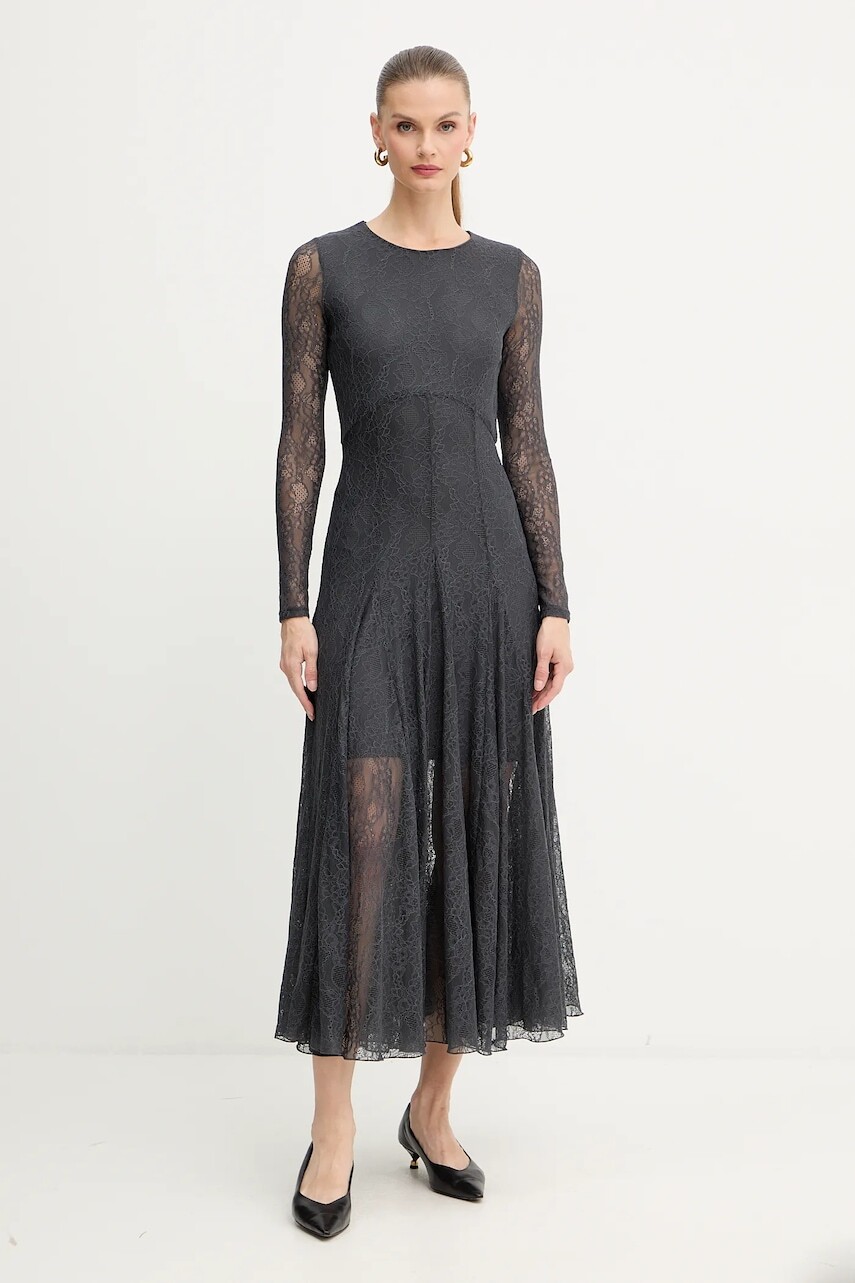 Šaty Marella šedá farba, maxi, áčkový strih, 2523626015200