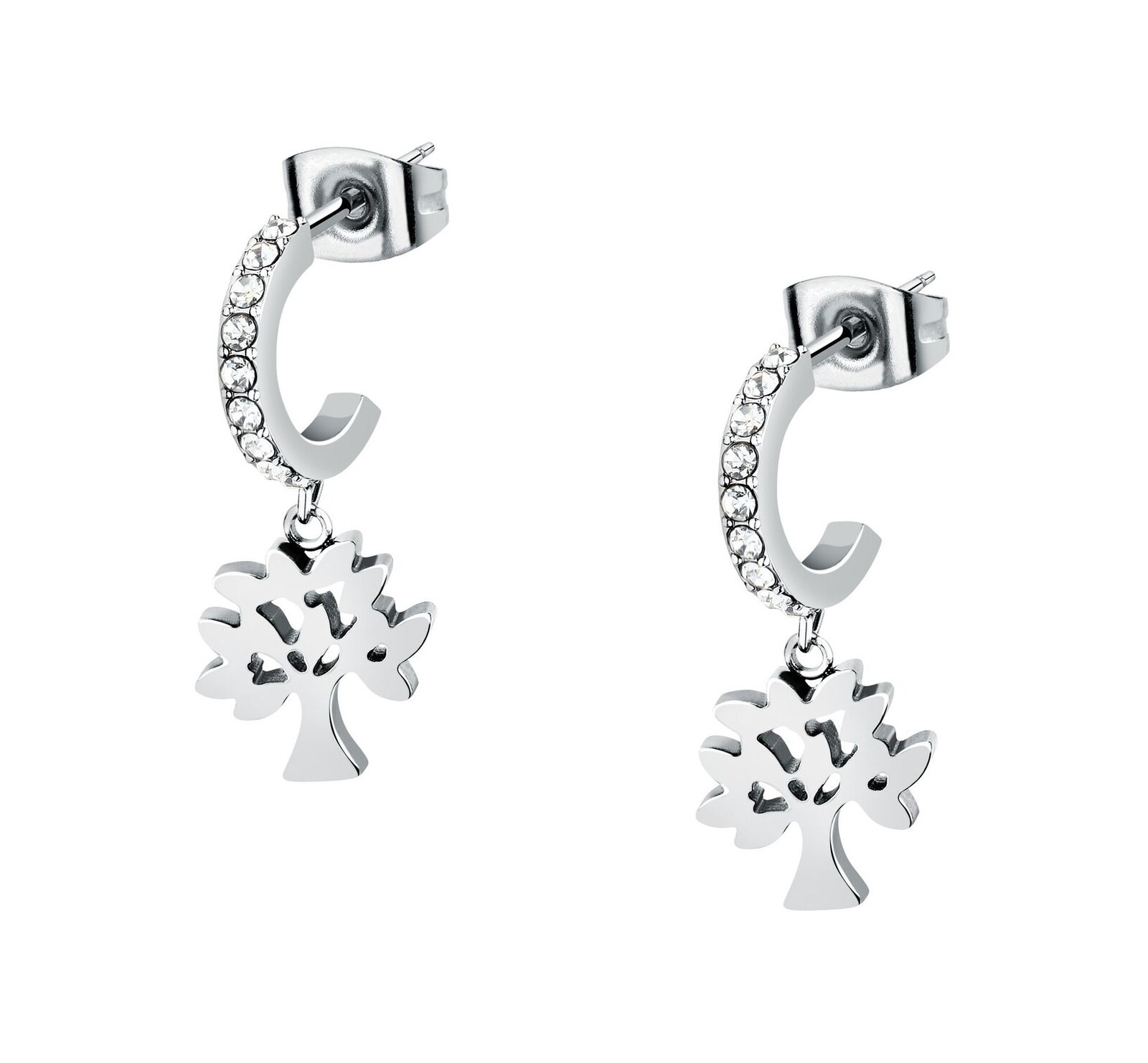 La Petite Story Nadčasové oceľové náušnice Strom života LPS01AYQ120