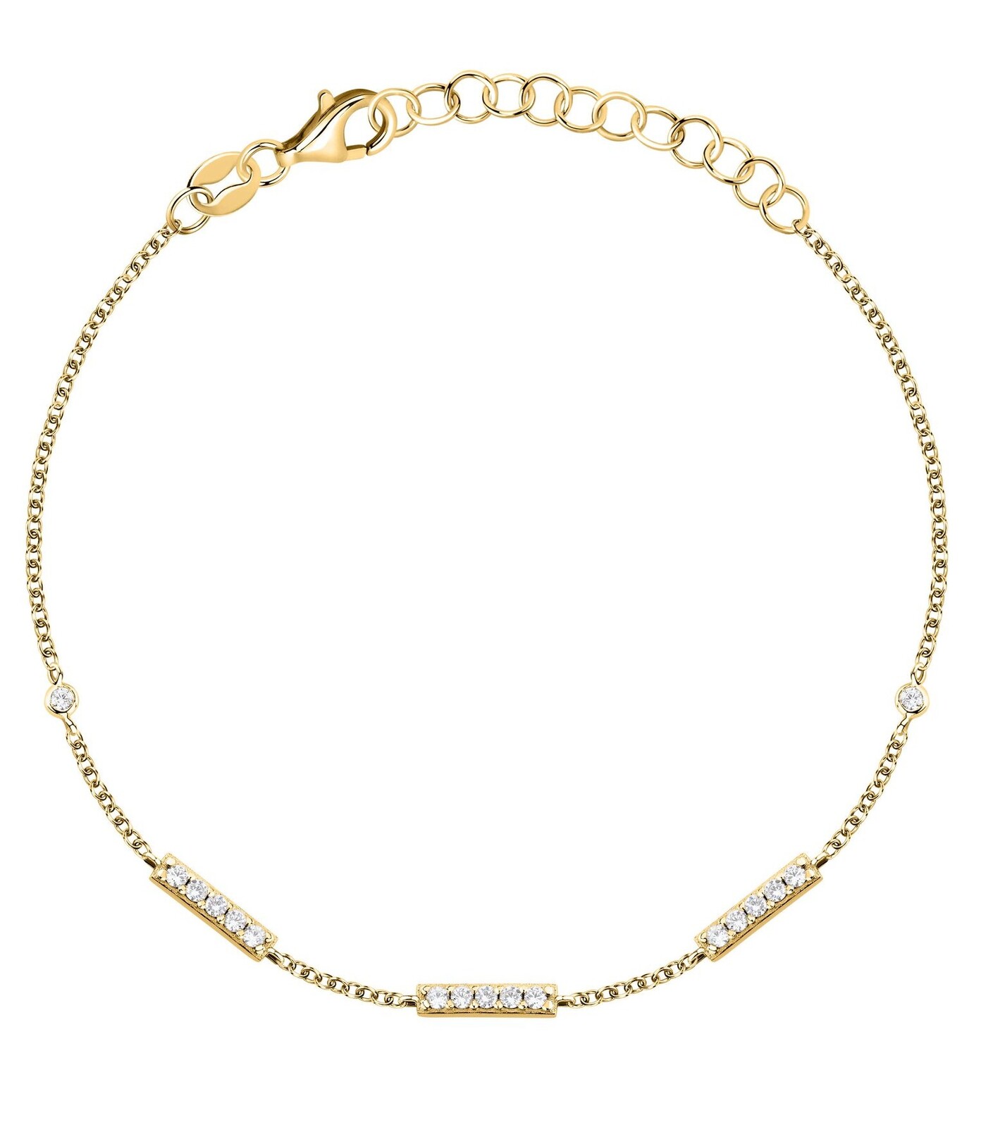 La Petite Story Nadčasový pozlátený náramok so zirkónmi Silver LPS05AWV73