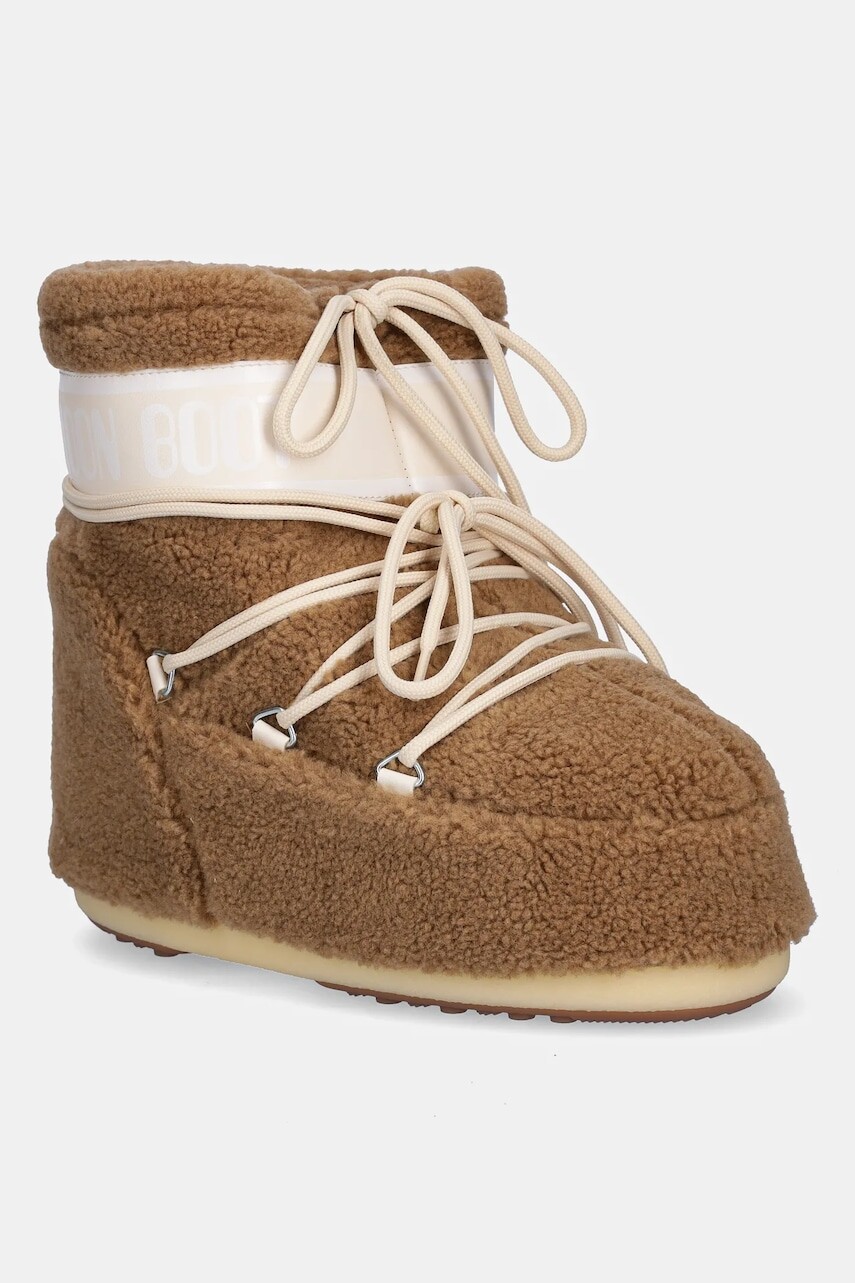 Snehule Moon Boot MB ICON LOW FLEECE hnedá farba, 80D1409700 M047