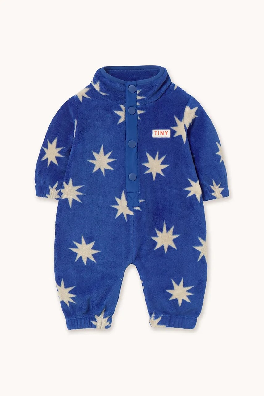 Overal pre bábätká Tinycottons STARS POLAR ONE-PIECE tmavomodrá farba, AW25-574