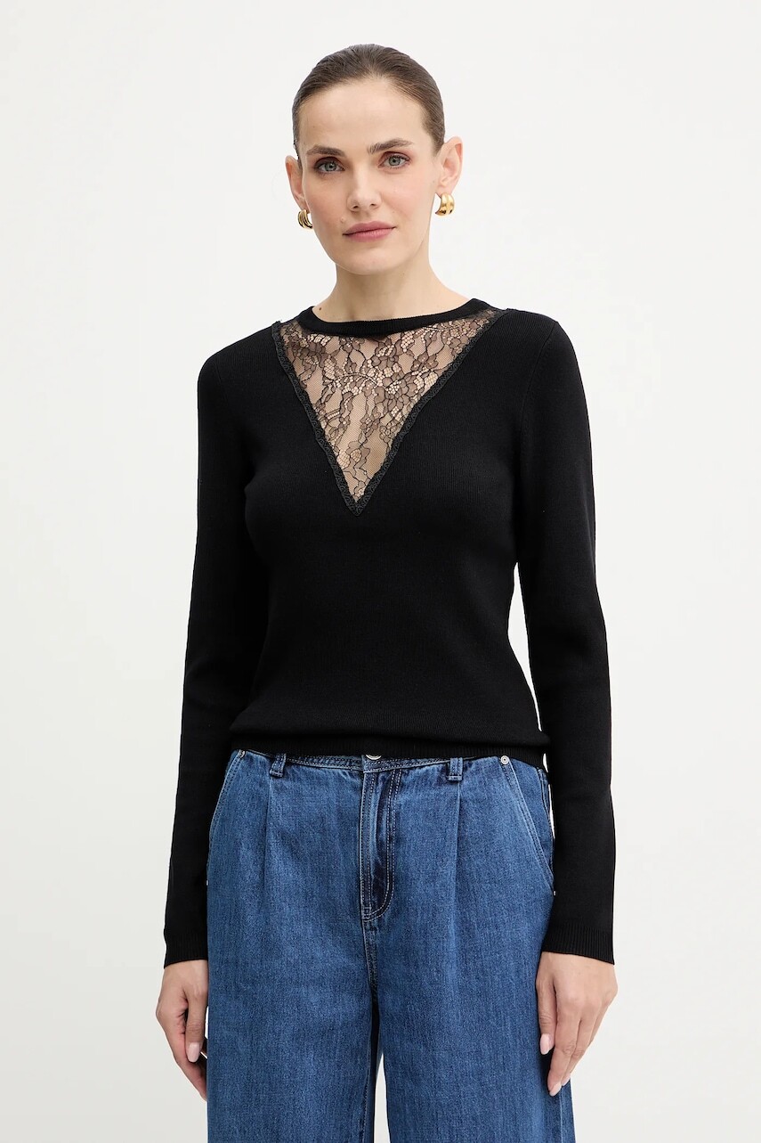 Sveter Morgan čierna farba, ľahký, MCHANTI