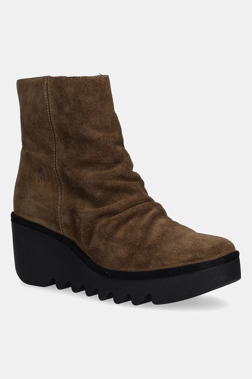Semišové topánky Fly London BANN538FLY hnedá farba, na kline, P501538013
