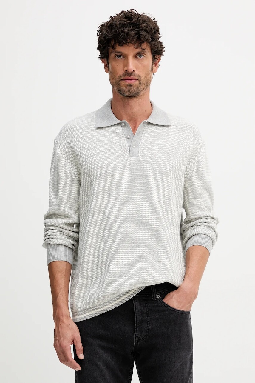 Bavlnený sveter United Colors of Benetton šedá farba, 10C1K301N