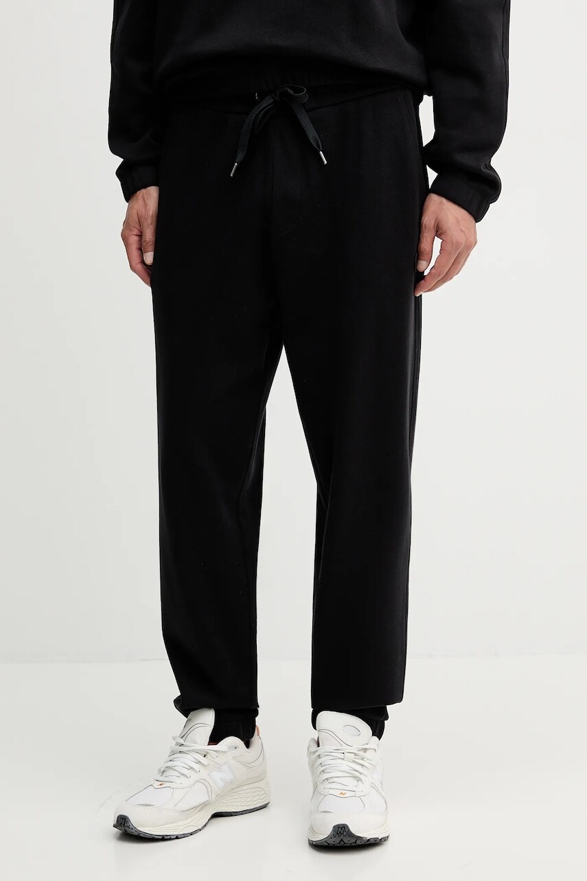 Bavlnené tepláky BOSS čierna farba, jednofarebná, 50544109