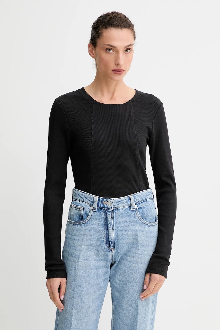 Tričko s dlhým rukávom G-Star 0 čierna farba, D26903.E136