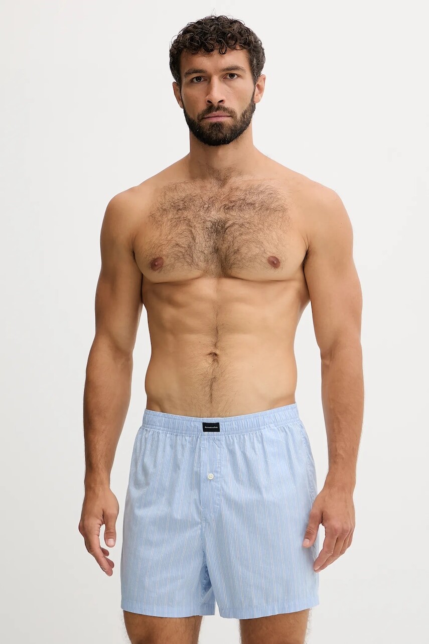 Boxerky Abercrombie & Fitch 3-pak modrá farba, KI114-5039-220