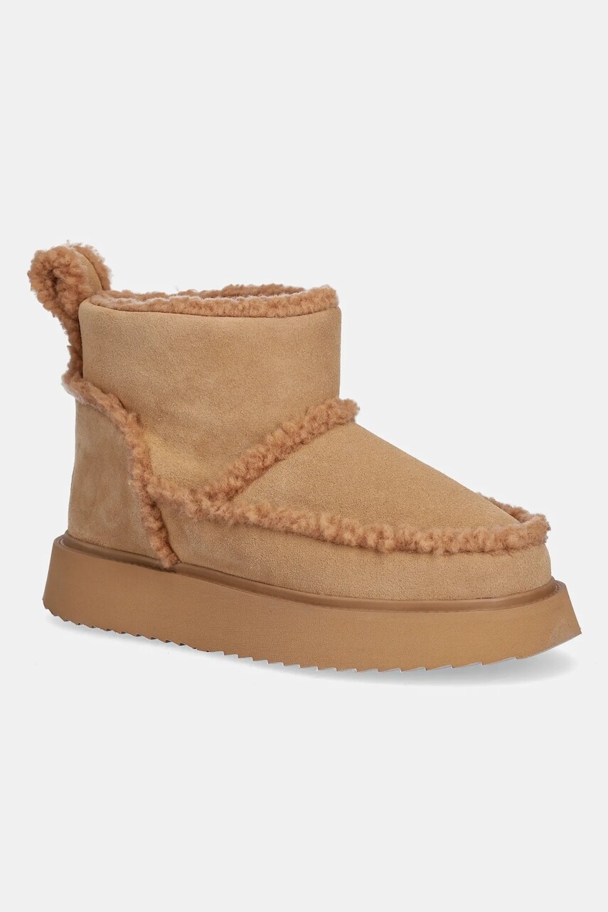Semišové snehule Inuikii Shearling Micro béžová farba, 1001.026.0011.859