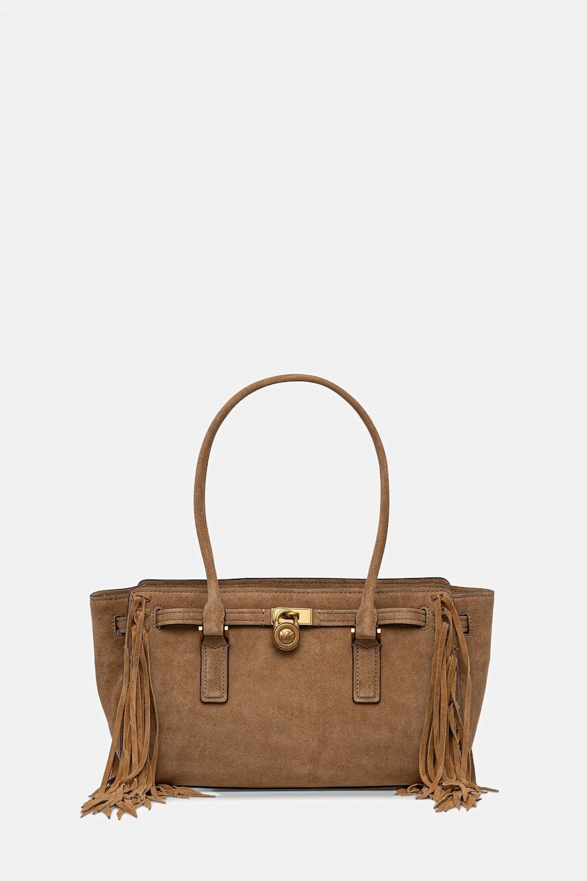 Semišová kabelka MICHAEL Michael Kors zelená farba, 30F5ANXT0S