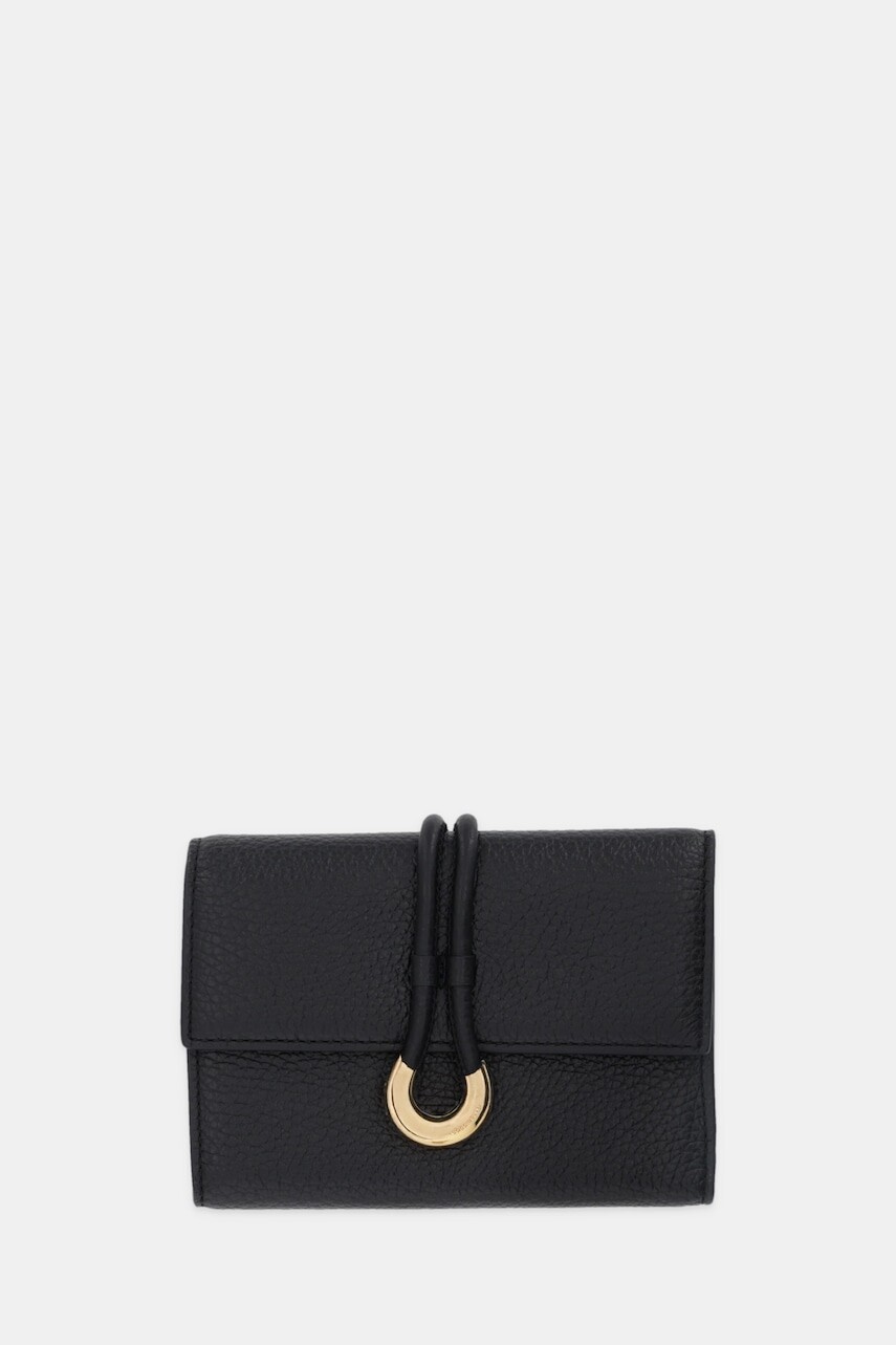 Kožená peňaženka Coccinelle COCCINELLELISBET SOFT čierna farba, E2.T1I.11.D6.01