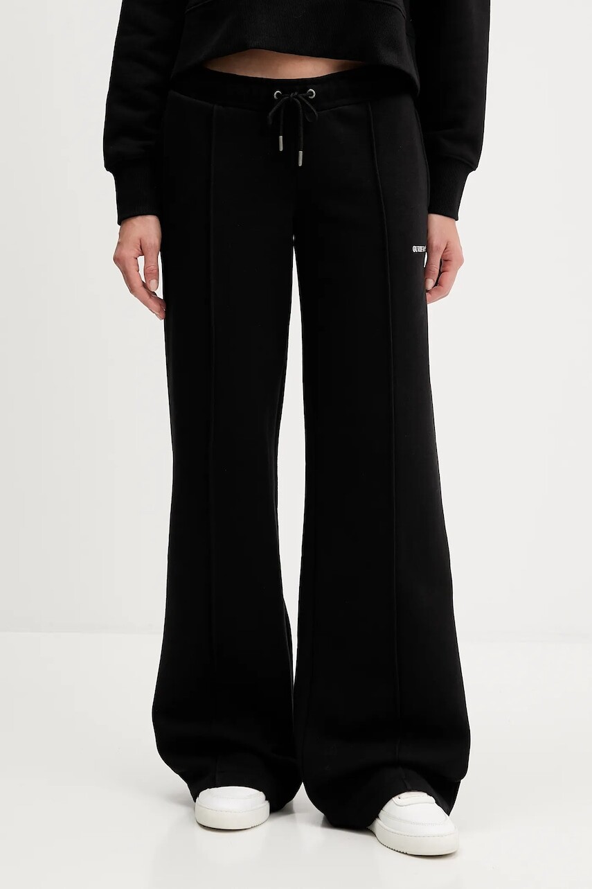 Tepláky Guess Jeans čierna farba, jednofarebné, W5BB04 KC811