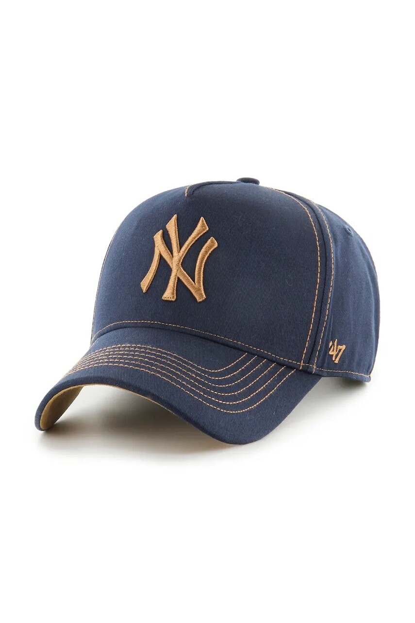 Bavlnená šiltovka 47 brand MLB New York Yankees tmavomodrá farba, B-CONDT17GWS-NY