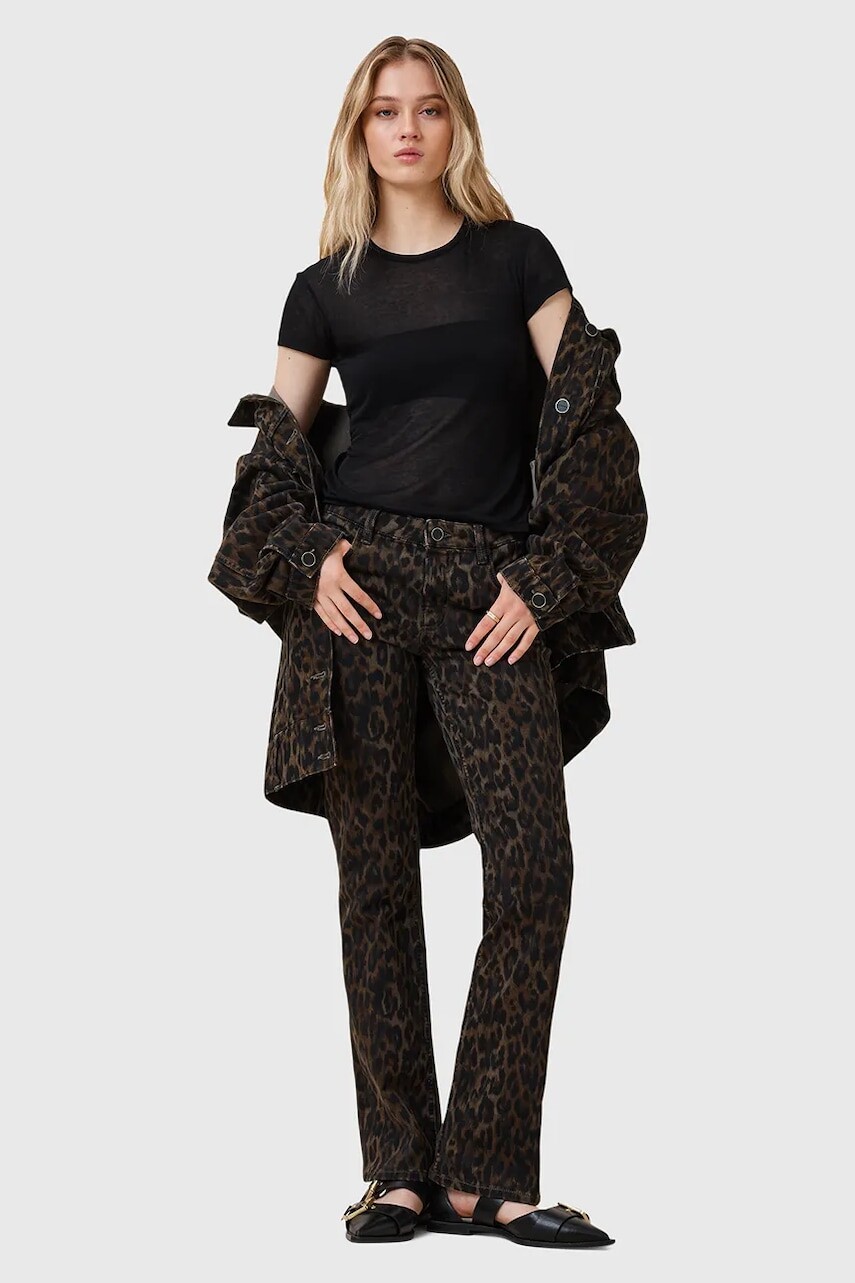 Rifle AllSaints HALDAN stredne vysoký pás, W019ED