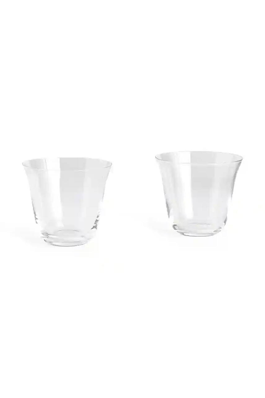 Sada pohárov HAY Curve 9 x 8 cm 2-pak priehľadná farba