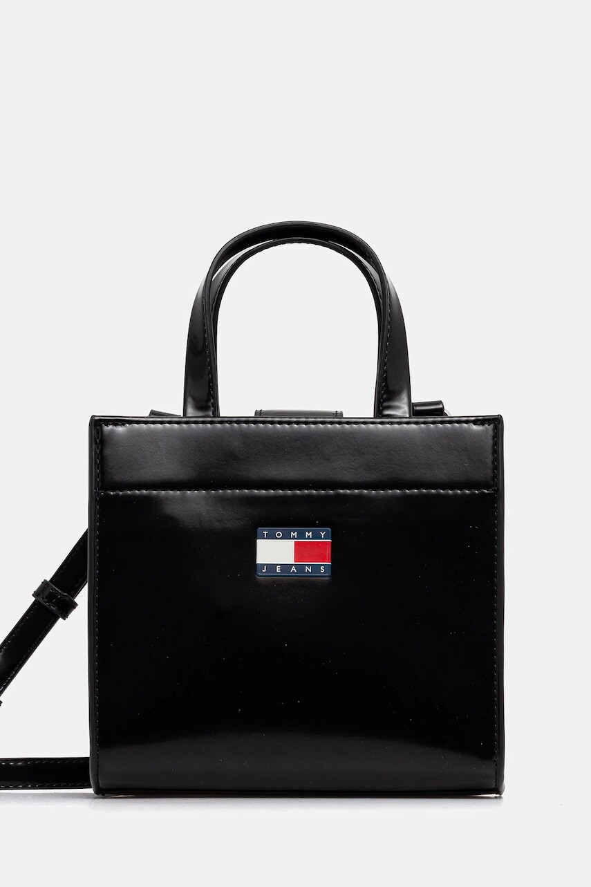 Kabelka Tommy Jeans čierna farba, AW0AW17870