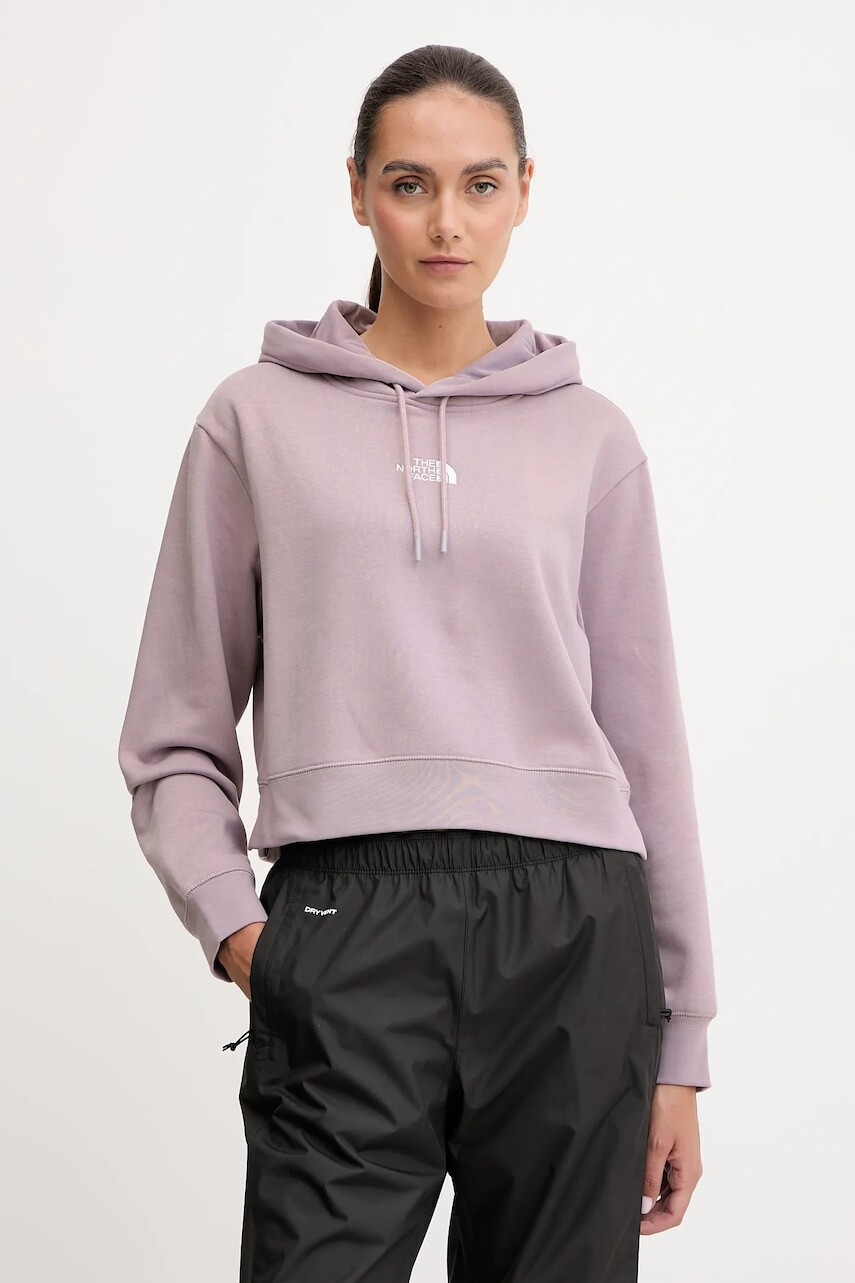 Mikina The North Face Essential ružová farba, s kapucňou, jednofarebná, NF0A89EXD2Q1