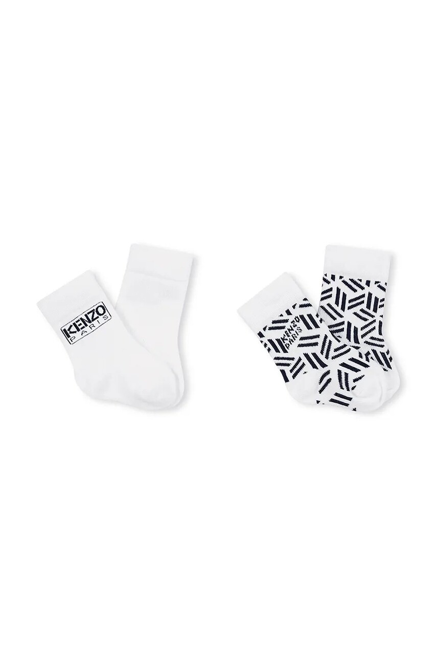 Detské ponožky Kenzo Kids 2-pak biela farba, K61209