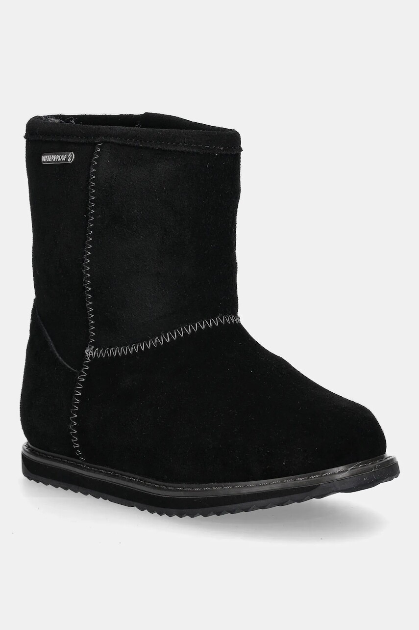 Detské semišové snehule Emu Australia Brumby Lo 2.0 čierna farba, K13225