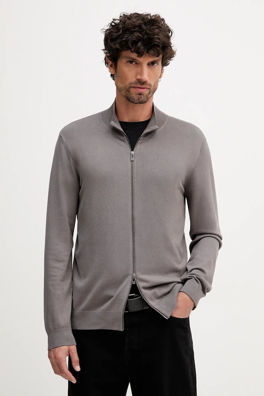 Kardigán Armani Exchange šedá farba, XM001279 AF10454