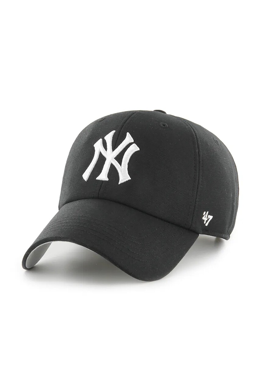 Bavlnená šiltovka 47 brand MLB New York Yankees čierna farba, B-PFZCU17CNS-BK