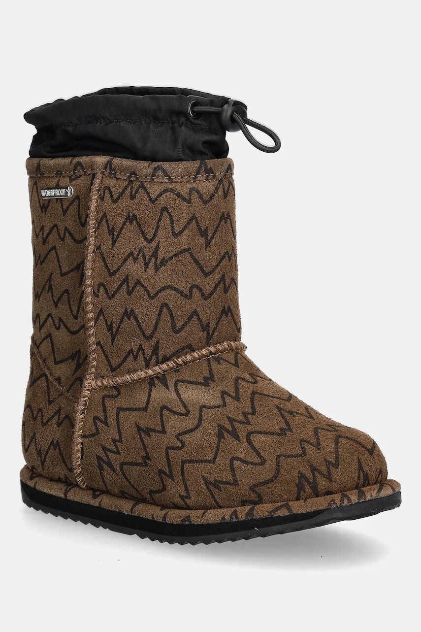 Detské semišové snehule Emu Australia Brumby Beat hnedá farba, K13226