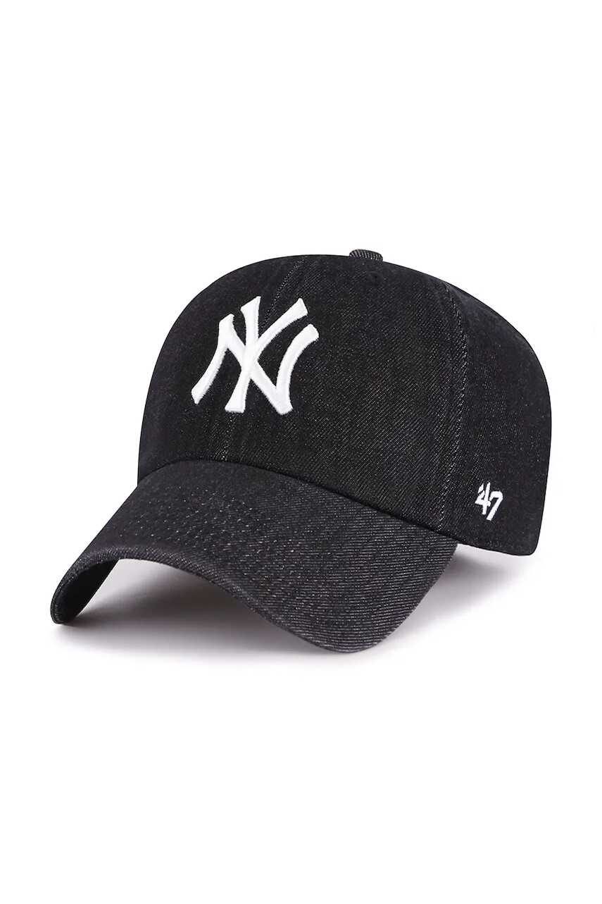 Bavlnená šiltovka 47 brand MLB New York Yankees čierna farba, B-LENON17DGS-BK