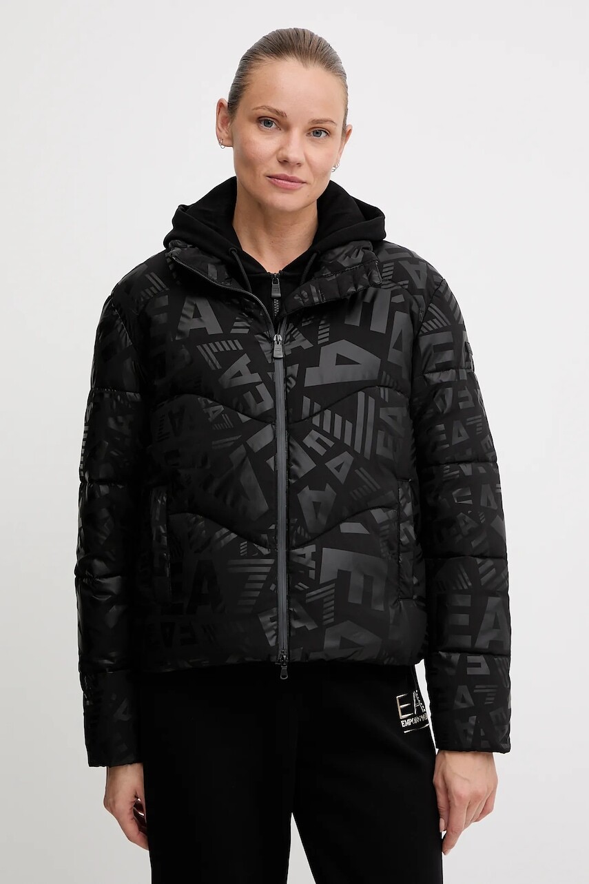 Bunda EA7 Emporio Armani čierna farba, zimná, AF16408.7W000654