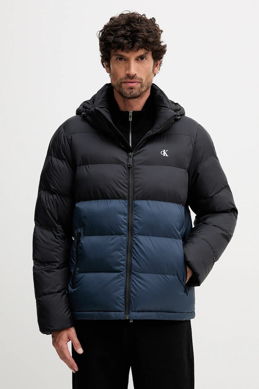 Bunda Calvin Klein Jeans čierna farba, zimná, LV04RD527G